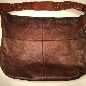 Lucky Brand Brown Leather Hobo Purse